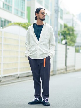 Tomoyoshi Tsuchiyaさん（メンズ・175cm）の秋コーディネート