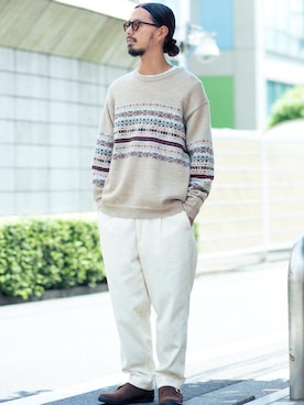 Tomoyoshi Tsuchiyaさん（メンズ・175cm）の秋コーディネート