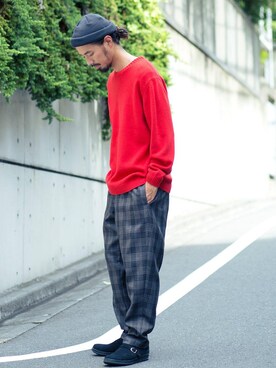 Tomoyoshi Tsuchiyaさん（メンズ・175cm）の秋コーディネート