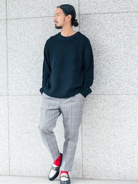 「BEAUTY&YOUTH UNITED ARROWS（ビューティーアンドユースユナイテッドアローズ）のBY ビット ローファー（ローファー、その他）」を使った、Tomoyoshi Tsuchiyaさん（メンズ・175cm）の秋コーディネート