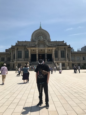 「Stampd' LA（スタンプドエルエー）のアイテム（キャップ）」を使った、Bobby Kazuさん（メンズ・173cm）の春コーディネート