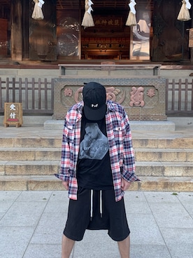 「PLACES+FACES（プレイシーズフェイシーズ）のアイテム」を使った、Bobby Kazuさん（メンズ・173cm）の秋コーディネート