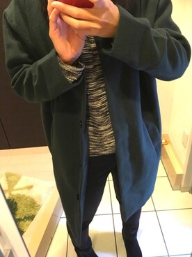 「DETAILS（ディテールズ）のアイテム（ノーカラージャケット）」を使った、YuimarLさん（レディース・163cm）の冬コーディネート