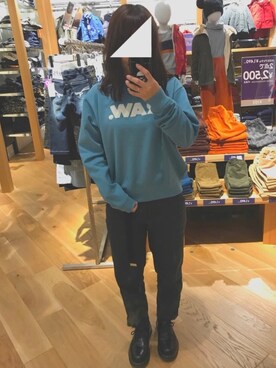 「BEN DAVIS（ベンデイビス）のアイテム（パンツ）」を使った、tsubasaさん（レディース・154cm）の冬コーディネート