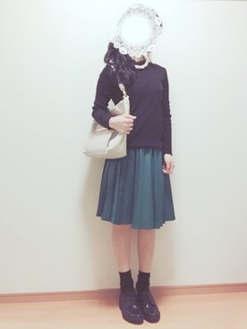 「MINIMUM（ミニマム）のアイテム（バッグ）」を使った、machikaさん（レディース・157cm）の春コーディネート