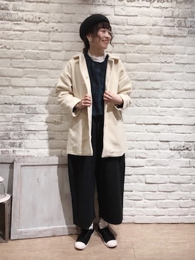 「TSUHARU by Samansa Mos2（ツハルバイサマンサモスモス）のアイテム（帽子）」を使った、いっしき🐻さん（レディース・163cm）の冬コーディネート