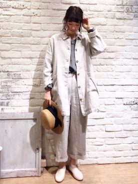「TSUHARU by Samansa Mos2（ツハルバイサマンサモスモス）のアイテム（その他アウター）」を使った、いっしき🐻さん（レディース・163cm）の春コーディネート