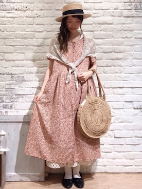 「haco!（ハコ）のアイテム（バレエシューズ）」を使った、いっしき🐻さん（レディース・163cm）の夏コーディネート