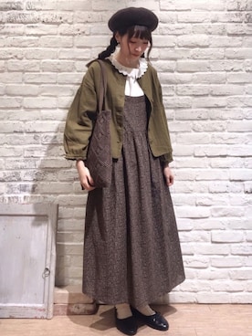 「haco!（ハコ）のアイテム（バレエシューズ）」を使った、いっしき🐻さん（レディース・163cm）の秋コーディネート