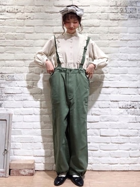「haco!（ハコ）のアイテム（バレエシューズ）」を使った、いっしき🐻さん（レディース・163cm）の冬コーディネート