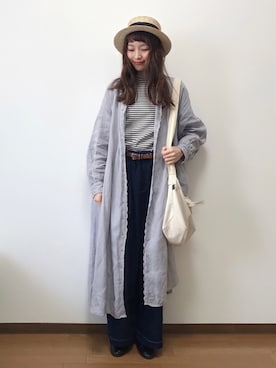「haco!（ハコ）のアイテム（バレエシューズ）」を使った、いっしき🐻さん（レディース・163cm）の春コーディネート