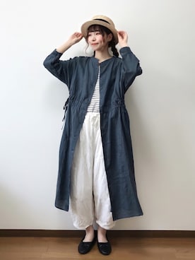 「haco!（ハコ）のアイテム（バレエシューズ）」を使った、いっしき🐻さん（レディース・163cm）の春コーディネート