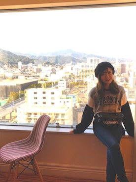 「axes femme（アクシーズファム）のアイテム（ハンチング/ベレー帽）」を使った、あおきんぐさん（レディース・163cm）の冬コーディネート