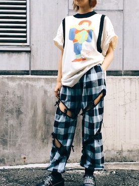 「PAMEO POSE」｜「アイテム（ジャージ）」を使った、PAMEO POSEさん（レディース・171cm）の夏コーディネート