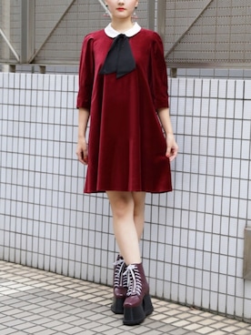 「アイテム（ピアス（両耳用））」を使った、PAMEO POSEさん（レディース・163cm）の秋コーディネート