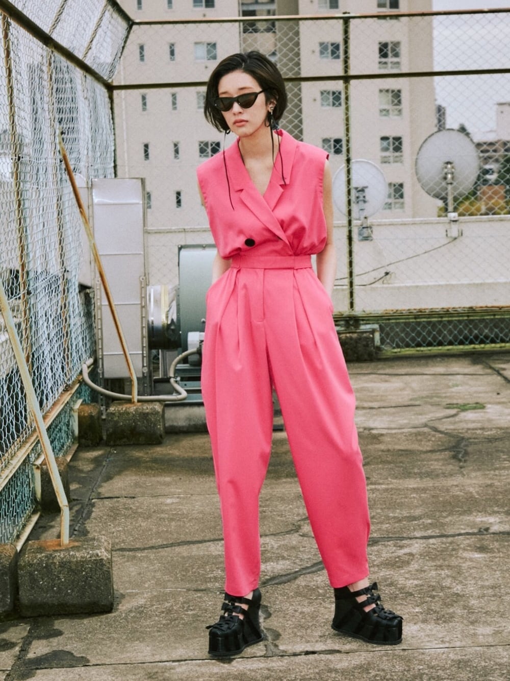 PAMEO POSEのオールインワン・サロペット（ピンク系）を使った人気