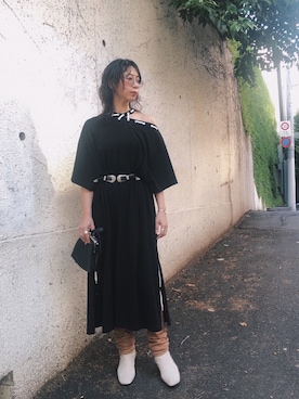 「カットソーワンピース」｜PAMEO POSEさん（レディース・164cm）の夏コーディネート