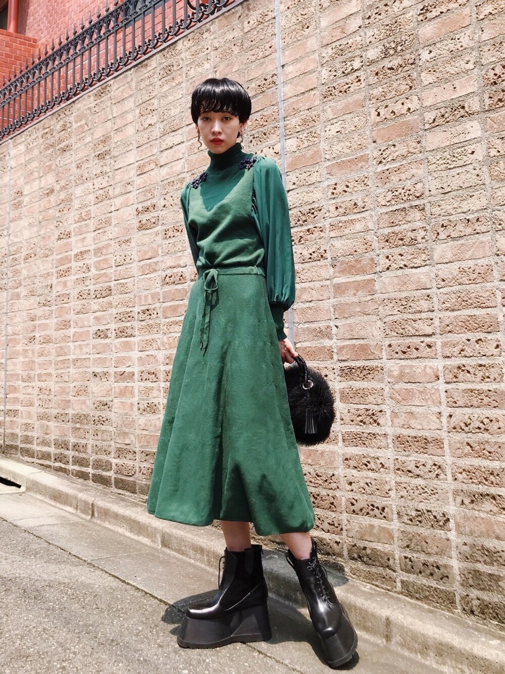 PAMEO POSE（パメオポーズ）の「Mandarin Knit Dress