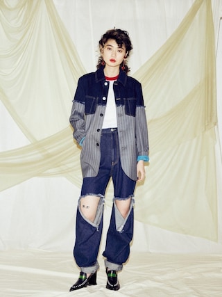 PAMEO POSE（パメオポーズ）の「Hybrid Denim Jacket（デニム