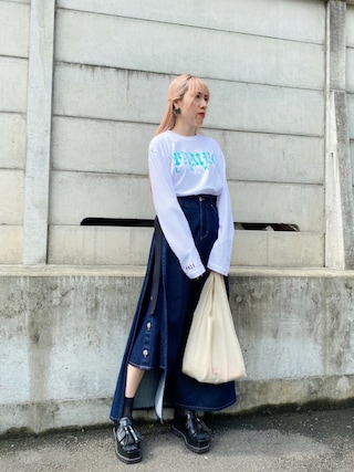 PAMEO POSE（パメオポーズ）の「Denim Long Skirt（デニム