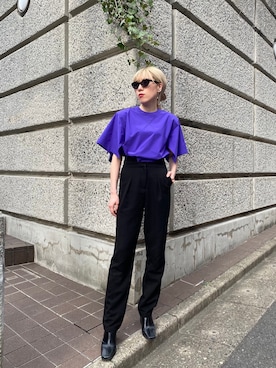 「メンズライクコーデ」｜「アイテム（アクセサリー）」を使った、PAMEO POSEさん（レディース・164cm）の春コーディネート