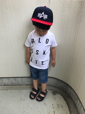 ma-iさんの「ALPHA INDUSTRIES アルファ インダストリーズ KID’S LOGO BB CAP」を使ったコーディネート