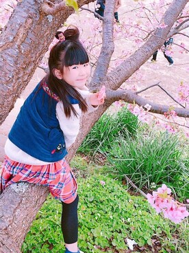 「GrandGround（グラグラ）のアイテム（ジャケット/アウター）」を使った、●hina●さん（キッズ・123cm）の冬コーディネート