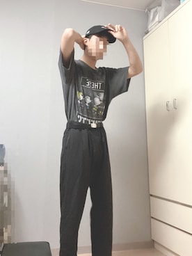 「春夏コーデ」｜「GU（ジーユー）のアイテム（ファッション雑貨）」を使った、肘からマヨネーズさん（メンズ・172cm）の夏コーディネート