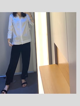 「LESS（レス）のアイテム（パンツ）」を使った、西韓贝-さん（レディース・167cm）の夏コーディネート