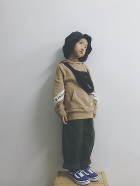 「休闲」｜Chloeeeeeeng410さん（キッズ・110cm）の秋コーディネート