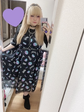 「原宿」｜「アイテム（ワンピース）」を使った、山崎2号さん（レディース・154cm）の夏コーディネート