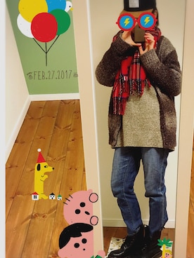 「ドラフトリーバイス」｜「アイテム（帽子）」を使った、miさん（レディース・165cm）の冬コーディネート