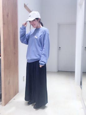 「SEVENDAYS=SUNDAY（セブンデイズサンデイ）のアイテム（帽子）」を使った、yayoi.さん（レディース・162cm）の春コーディネート