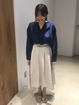 「SEVENDAYS=SUNDAY（セブンデイズサンデイ）のアイテム（シャツ/ブラウス）」を使った、yayoi.さん（レディース・162cm）の春コーディネート