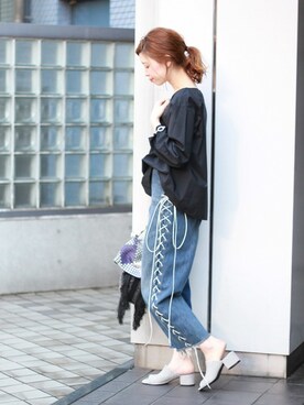 「Mollini（モリーニ）のアイテム」を使った、akiさん（レディース・158cm）の春コーディネート