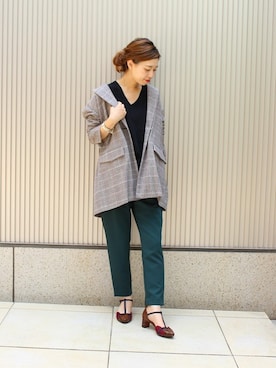 「CHIE MIHARA（チエミハラ）のアイテム」を使った、akiさん（レディース・158cm）の秋コーディネート