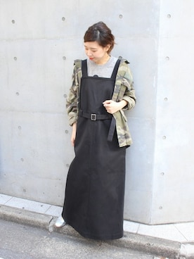 「エプロン」｜akiさん（レディース・158cm）の冬コーディネート