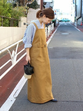 「エプロン」｜akiさん（レディース・158cm）の冬コーディネート