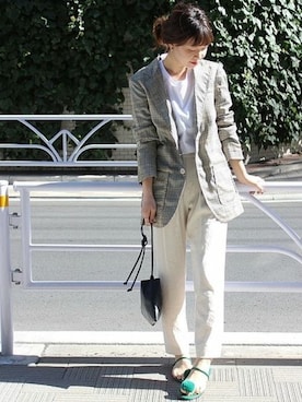 「MARROW（マロウ）のアイテム」を使った、akiさん（レディース・158cm）の春コーディネート