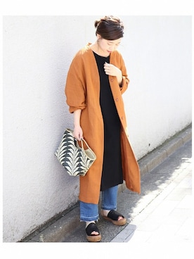 「GAIMO（ガイモ）のアイテム」を使った、akiさん（レディース・158cm）の春コーディネート