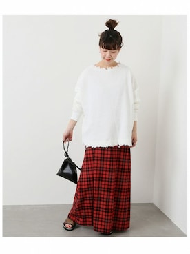 「MARROW（マロウ）のアイテム」を使った、akiさん（レディース・158cm）の春コーディネート