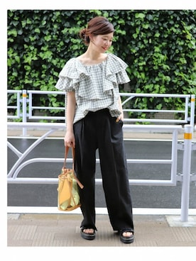 「JOURNAL STANDARD（ジャーナルスタンダード）のアイテム（バッグ）」を使った、akiさん（レディース・158cm）の春コーディネート