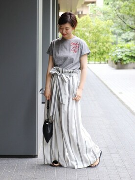 「MARROW（マロウ）のアイテム」を使った、akiさん（レディース・158cm）の春コーディネート