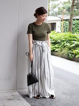 「MARROW（マロウ）のアイテム」を使った、akiさん（レディース・158cm）の春コーディネート