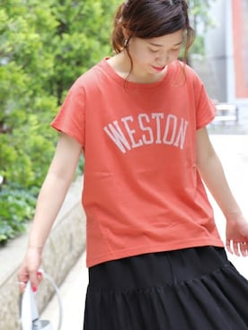 「RIDING HIGH（ライディングハイ）のアイテム」を使った、akiさん（レディース・158cm）の夏コーディネート