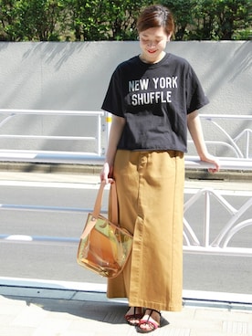 「CHIE MIHARA（チエミハラ）のアイテム」を使った、akiさん（レディース・158cm）の夏コーディネート