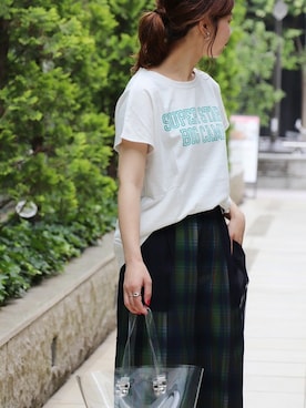 「RIDING HIGH（ライディングハイ）のアイテム」を使った、akiさん（レディース・158cm）の夏コーディネート