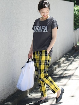 「RIDING HIGH（ライディングハイ）のアイテム」を使った、akiさん（レディース・158cm）の夏コーディネート