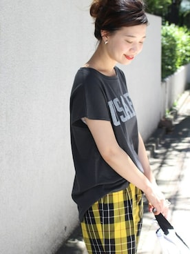 「RIDING HIGH（ライディングハイ）のアイテム」を使った、akiさん（レディース・158cm）の夏コーディネート