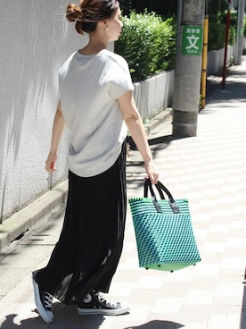 「RIDING HIGH（ライディングハイ）のアイテム」を使った、akiさん（レディース・158cm）の夏コーディネート